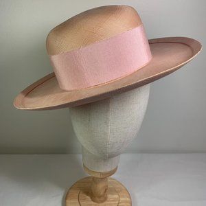 Chanel Vintage Light-Pink Straw Hat (with tags)